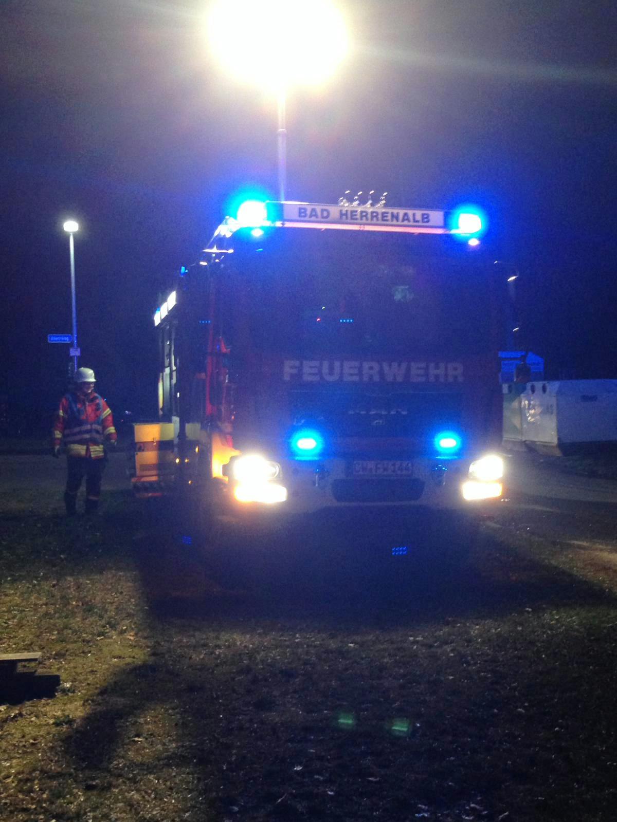Die Löschübung beim geplanten Kindergarten Neusatz-Rotensol verlief erfolgreich. © Freiwillige Feuerwehr Bad Herrenalb