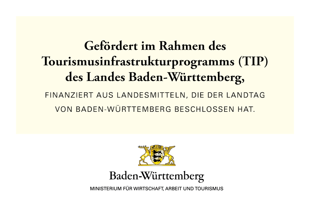Die Revitalisierung der Therme wird gefördert im Rahmen des Tourismusinfrastrukturprogramm (TIP) des Landes Baden-Württemberg