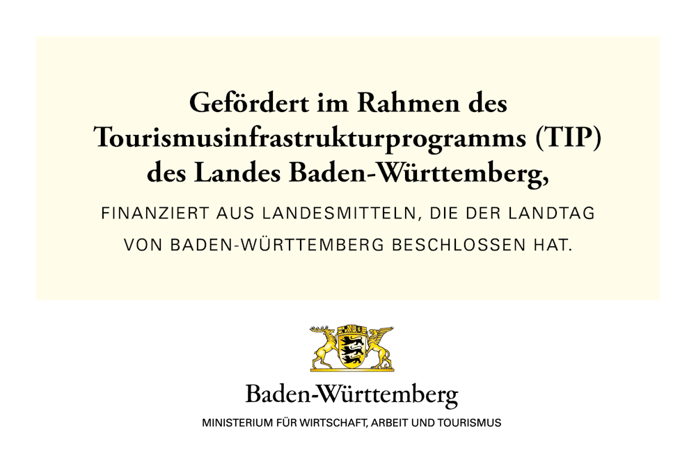 Die Revitalisierung der Therme wird gefördert im Rahmen des Tourismusinfrastrukturprogramm (TIP) des Landes Baden-Württemberg
