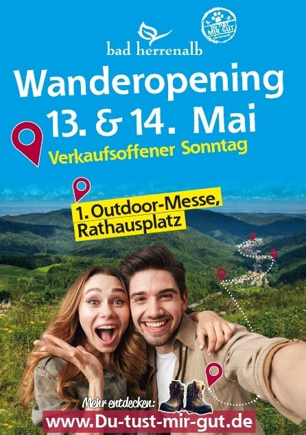 Die 1. Bad Herrenalber Outdoor-Messe findet am 13. und 14. Mai auf dem Rathausplatz statt. Die Besucher können sich auf attraktive Angebote und ein buntes Rahmenprogramm freuen.
