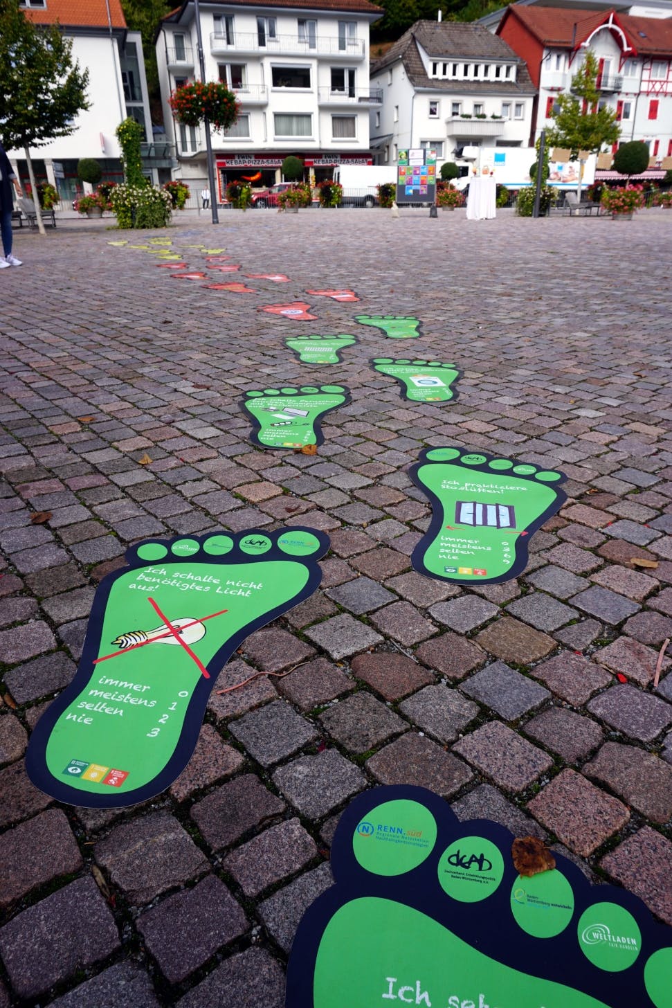 Ihren persönlichen ökologischen Fußabdruck können Interessierte am 17. September auf dem Herrenalber Rathausplatz ermitteln.