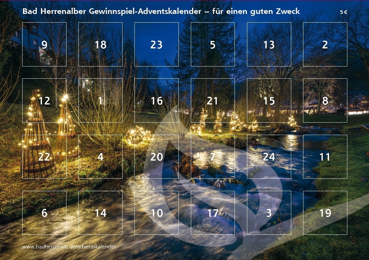 Gewinnspiel-Adventskalender 2023 ©Tourismus und Stadtmarketing Bad Herrenalb